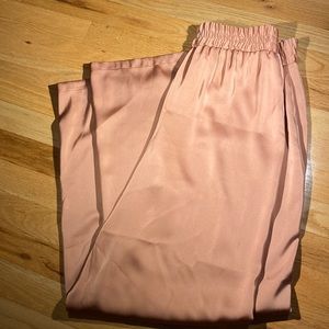 Satin blush pants wide leg